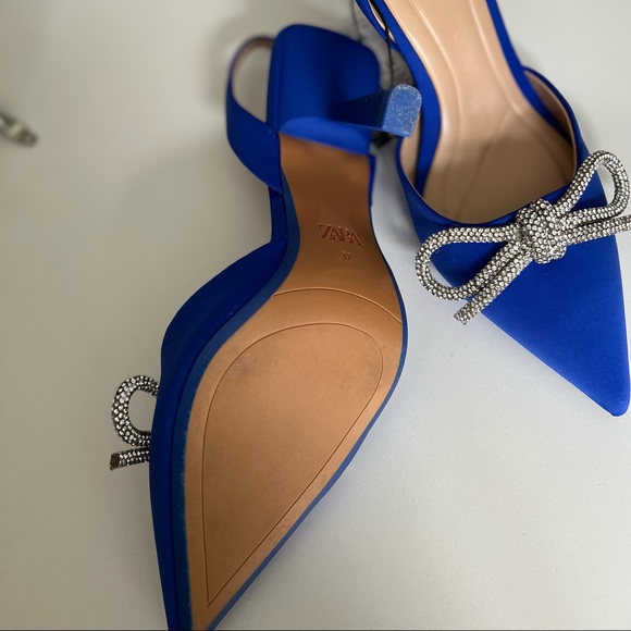 Zara Chrystal bow sling backs (good replica for Mach & Mach) - Picture 3 of 4
